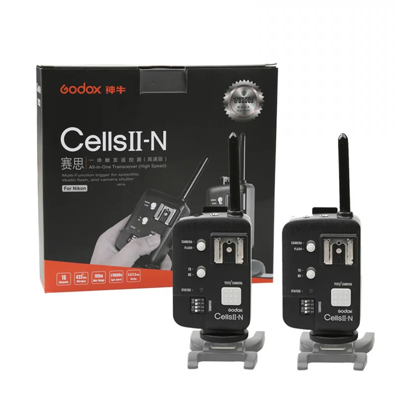 Беспроводная вспышка Godox Cells II 1/8000s HSS 2 шт. | Электроника