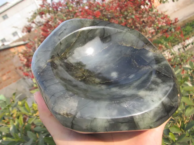 Натуральный кварцевый кристалл лабрадорит пепельницы для исцеления | Дом и сад