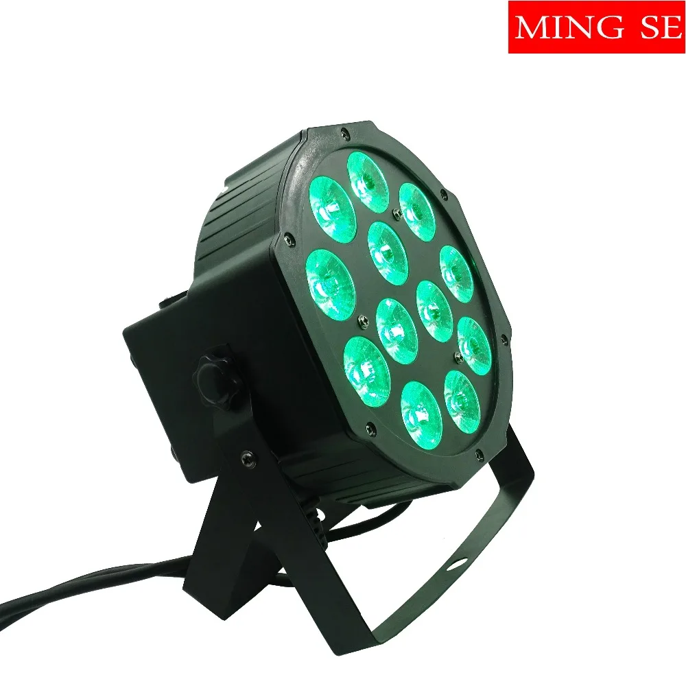 12 шт./лот Led Par 12x12 Вт RGBWA UV 6в1 плоский светодиодный светильник Can 64 настенная шайба