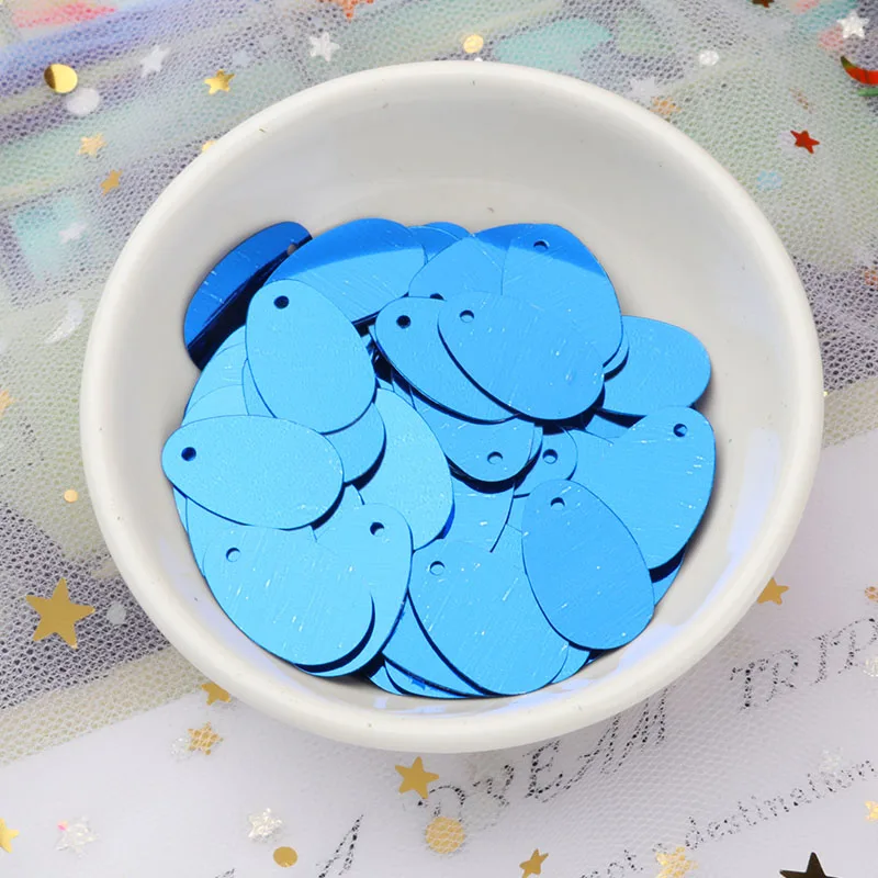 Dark Blue 120 шт./лот эллиптических блесток 12x20mm овальный яйцо Форма пайетки с 1 боковое отверстие для живота Танцы ткань блестками diy швейная фурнитура - Цвет: Dark Blue