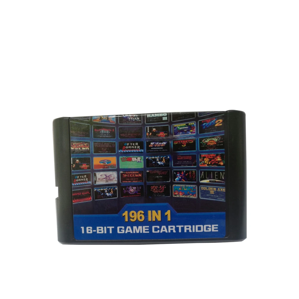 10 шт. картриджи для карт 196 в 1 много высокого качества 16 бит Sega Mega Drive MD PAL и NTSC
