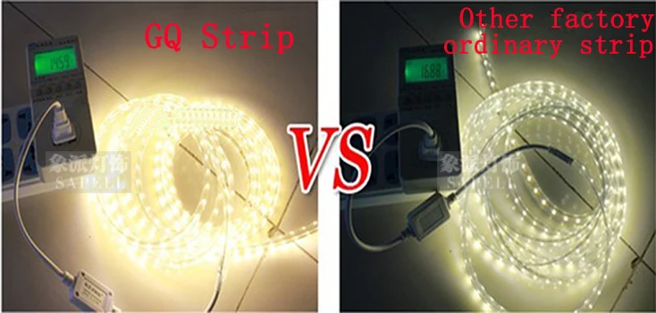 

5050 LED strip 220V 230V 240V 5M/Roll Warm white Waterproof flexible SMD led strip 60leds/M 300leds/5M with plug