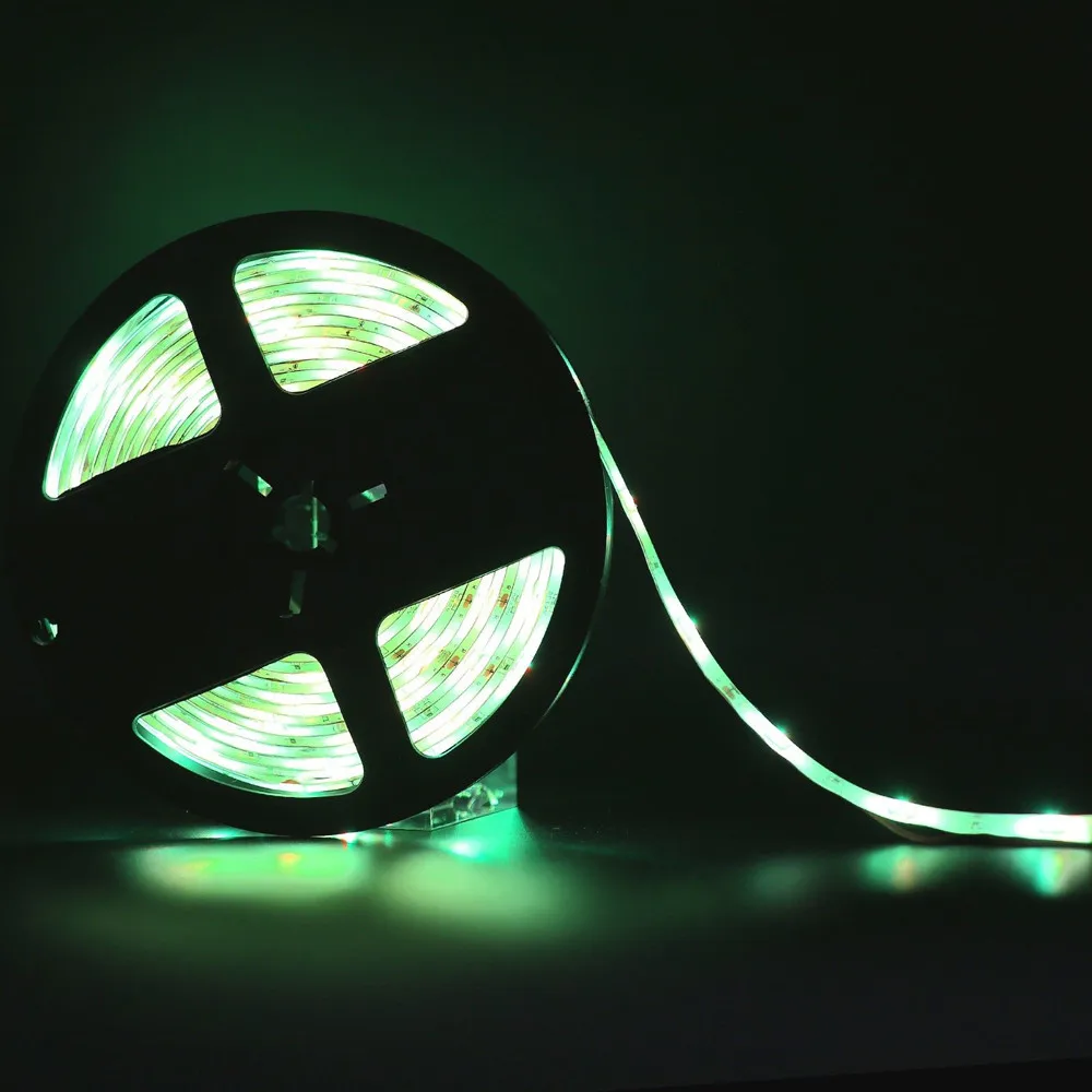 5M RGB 5050 Водонепроницаемый Светодиодные ленты светильник SMD 44-клавишным пультом дистанционного управления 12V US Мощность полный комплект, инфракрасный пульт управления с самоклеющиеся ленты ФИТА светодиодный