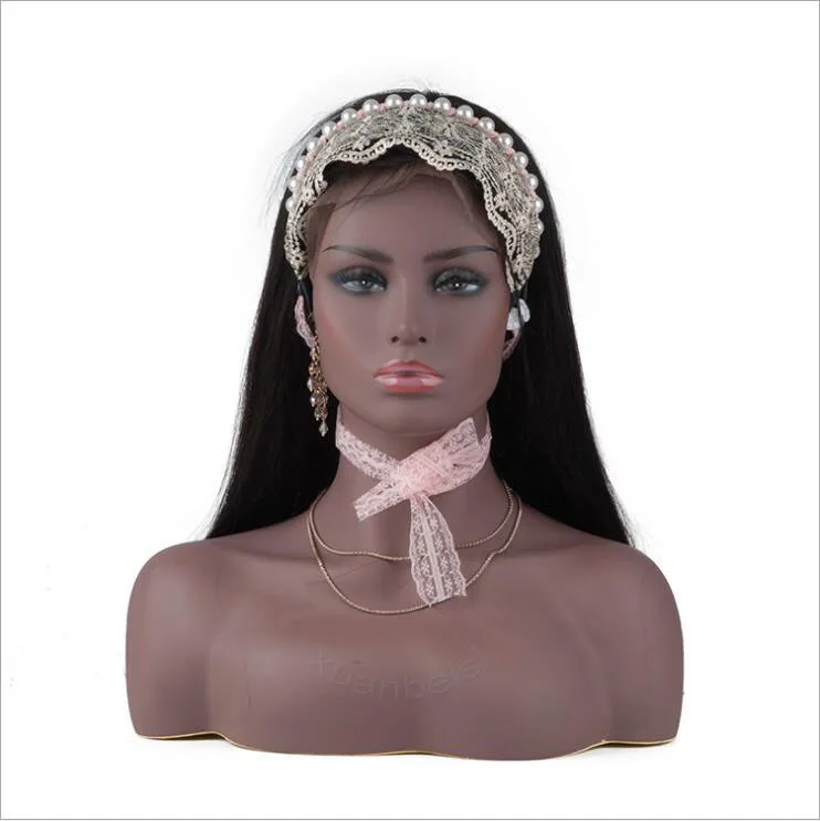 African Female Realistic Mannequin Head Bust Sale For Hair Wig Jewelry Hat Earrings Scarf Display Manikin body Dummy Wig Head