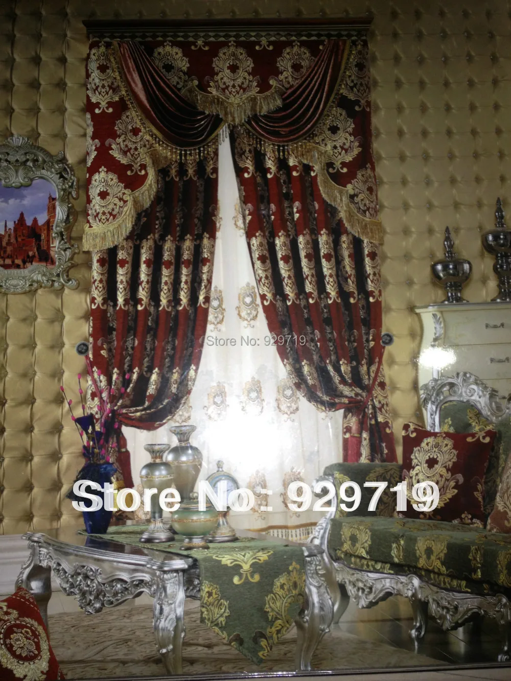 Бесплатная доставка Новый стиль настроены синели жаккардовые мода занавес окна