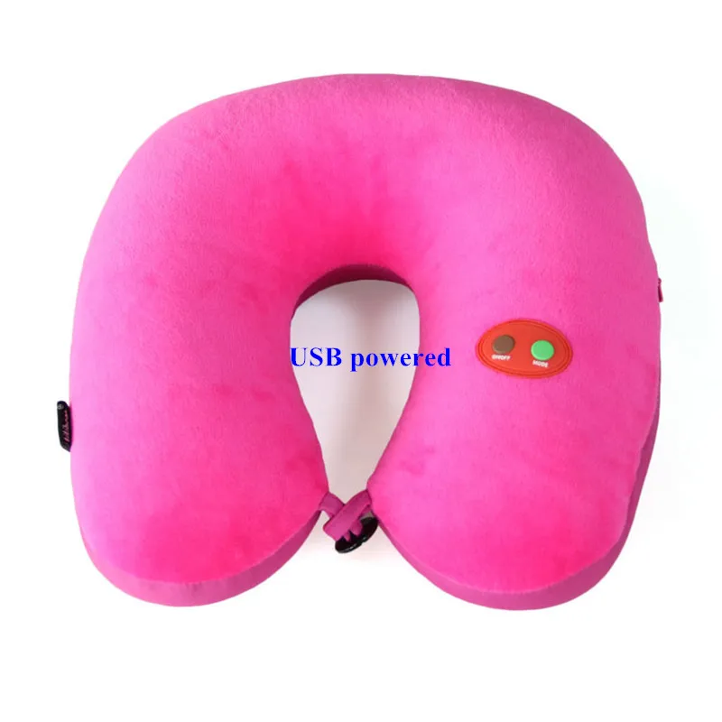 Инновационная U-образная дорожная подушка для массажа шеи с питанием от USB