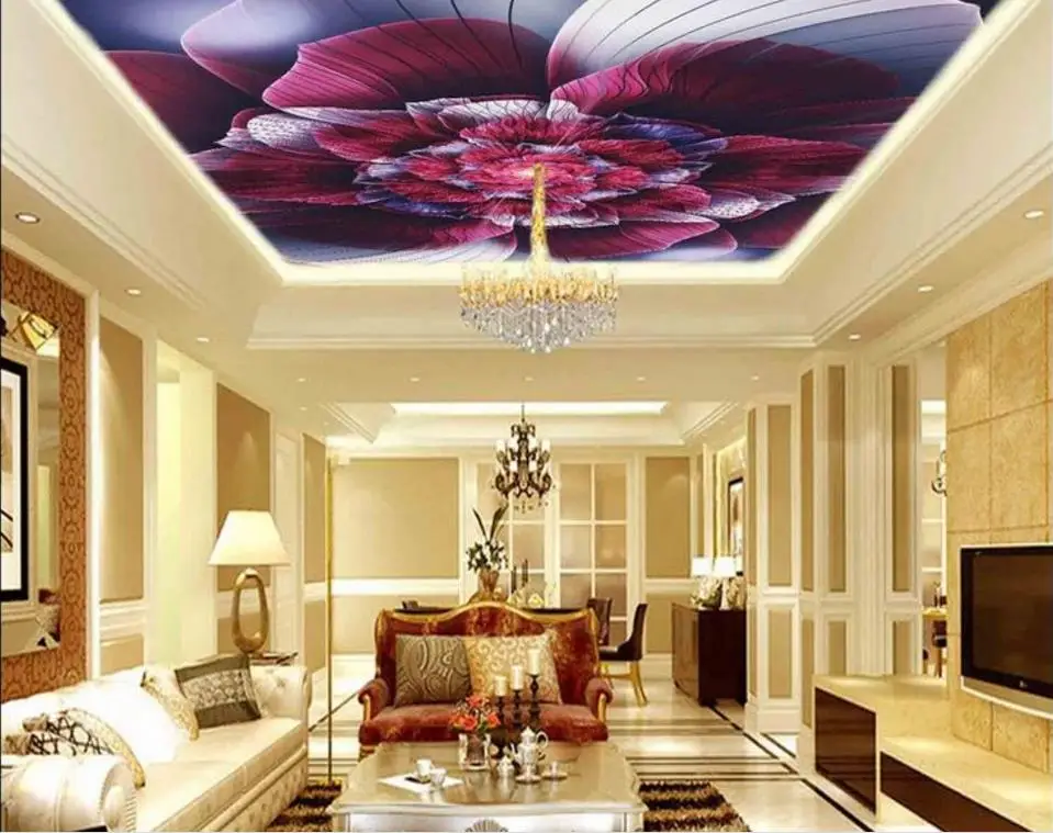 

3d пользовательские обои розы фото потолок обои гостиная Европейский стиль декоративные фрески потолок фон