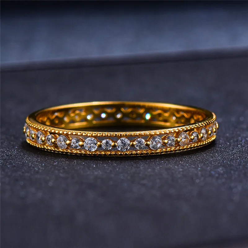 Cute Female Small Zircon Stone Ring Real 925 Sterling Silver Ring Promise Love Engagement Rings For Women