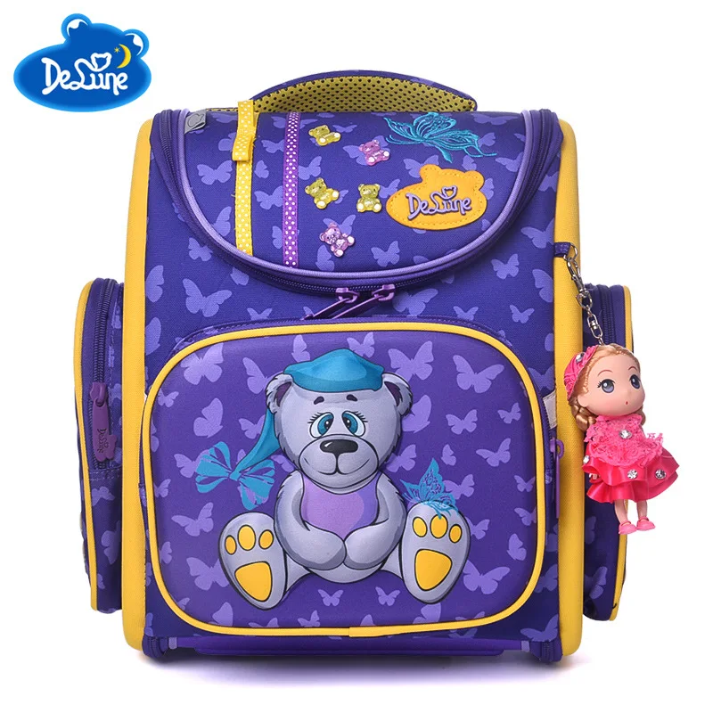 Россия Стиль Обувь для девочек Школьные ранцы Носки с рисунком медведя из