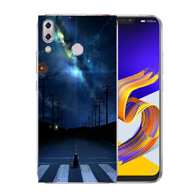 Чехол для телефона 6 2 дюйма Asus Zenfone 5z ZS620KL/5 ZE620KL с вулканическим узором прозрачная