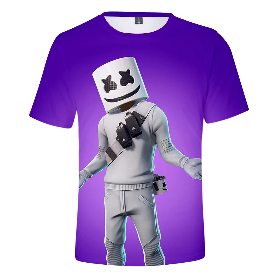 New Arrive Marshmello 3D T-shirt Cosplay Costume Men/women Fashion Hip Hop Harajuku Summer Short Sleeve Tops Tees |