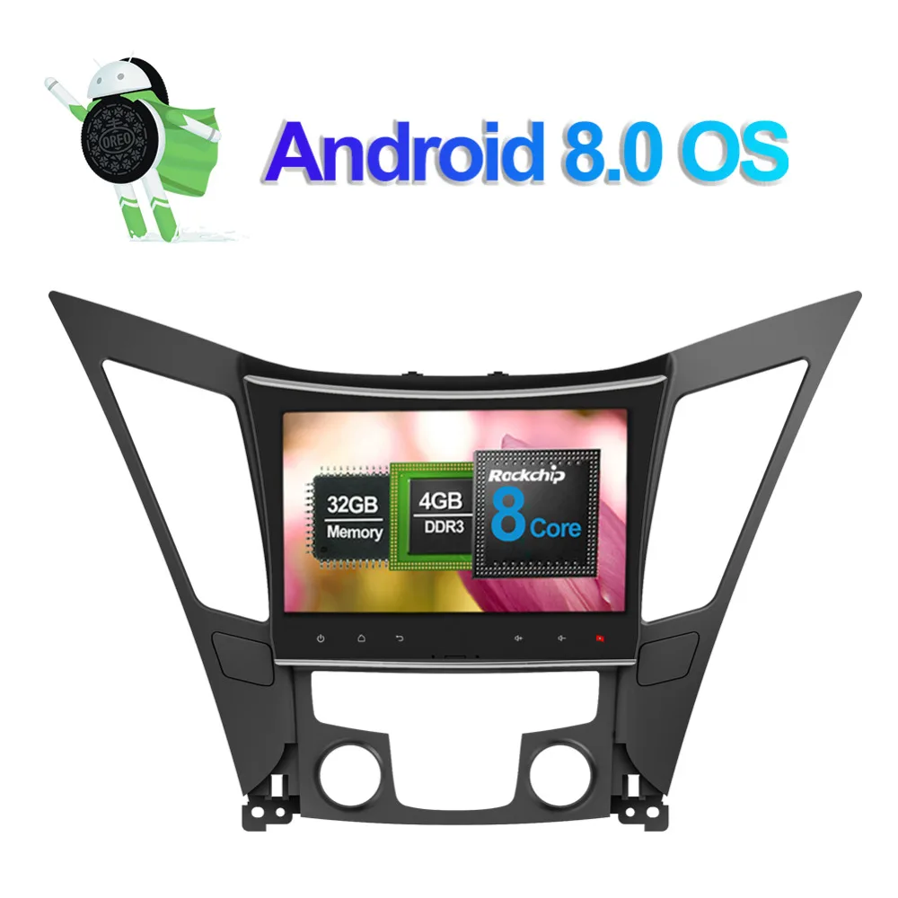 Автомагнитола 10 1 дюйма 4 Гб ОЗУ Android IPS экран стерео для Hyundai Sonata 2012 2013 2014