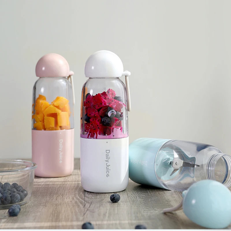 Соковыжималка электрическая портативная с USB зарядкой мини бытовой блендер для