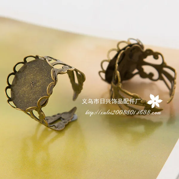 diy jewelry accessories within the patch stick 16MM retro ring can be adjusted ( copper -plated bronze ) 9 yuan 6 | Украшения и