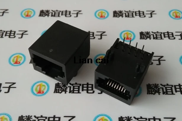100 шт. x RJ45 56 пластиковый тип 8P8C 8Pin 17 8 мм Прямоугольный модульный гнездовой сетевой