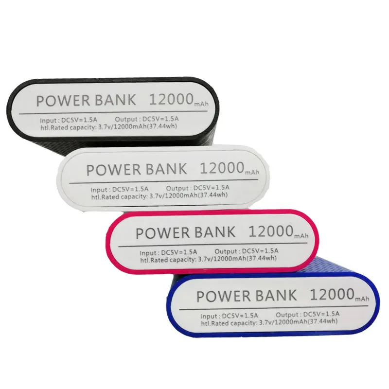 Универсальное 12000 мАч 4X18650 противоударное зарядное устройство с ЖК дисплеем 5 В