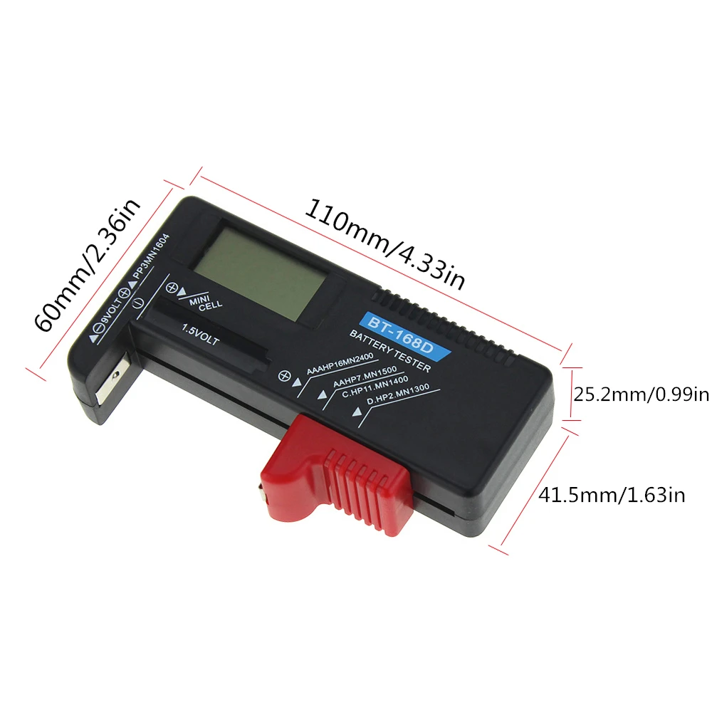 BT 168D батарея Емкость диагностический тестер батареи цифровой ЖК дисплей AA/AAA/C/D/9