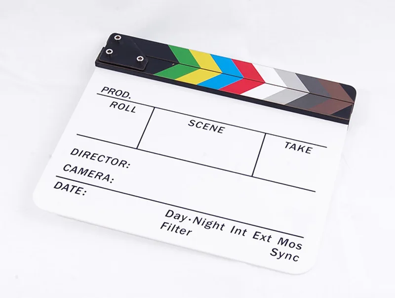 Видео сцены 29 8 см * 24 красочные акриловые профессиональные Clapperboard ТВ кино