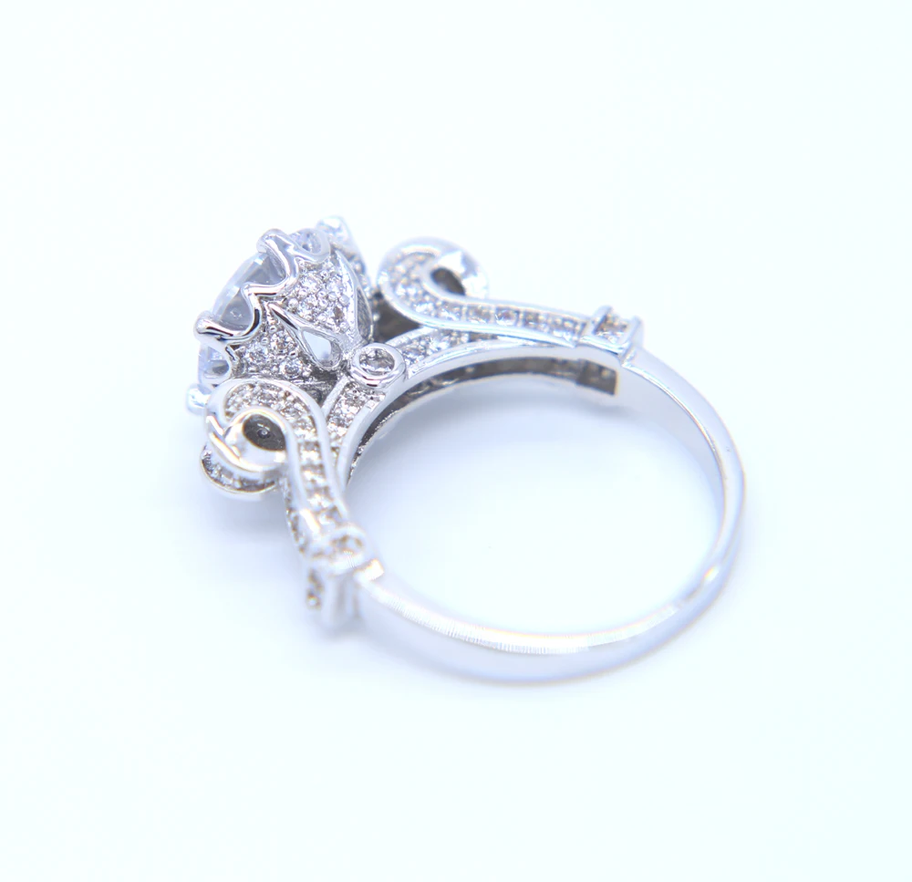 Женское кольцо сверкающее с фианитом|ring jewelry|ladies ringsbig stone |