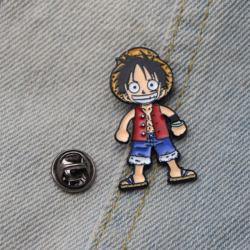 DMLSKY цельная обезьянка D. Эмалированная брошка Luffy для женщин и мужчин заколки