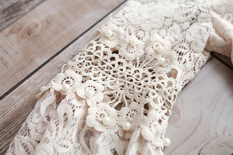 Весенне осеннее платье женское однотонное кружевное Ретро Кружевное свежее с