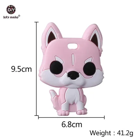 husky Let's Make Baby Teether 1 шт. грызун мультфильм животное пищевой силиконовый прорезыватель BPA бесплатно коала Прорезыватель зубов "медведь" для зубов крошечный стержень - Цвет: husky
