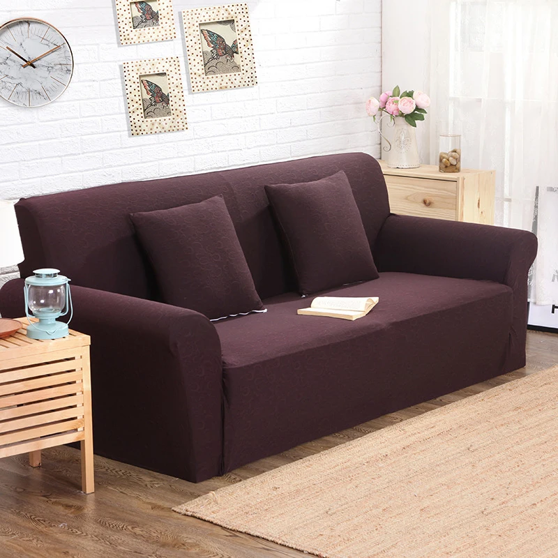 

Knitted Jacquard Sofa Cover Thicker Stretch Fabric Sofa Slipcover Slip-Resistant Anti-Mite Elastic Combination Kit Sofa Cover