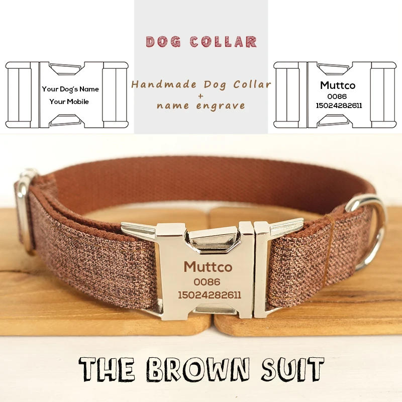 MUTTCO выгравированное имя питомца розничная продажа модный ручной работы высокое