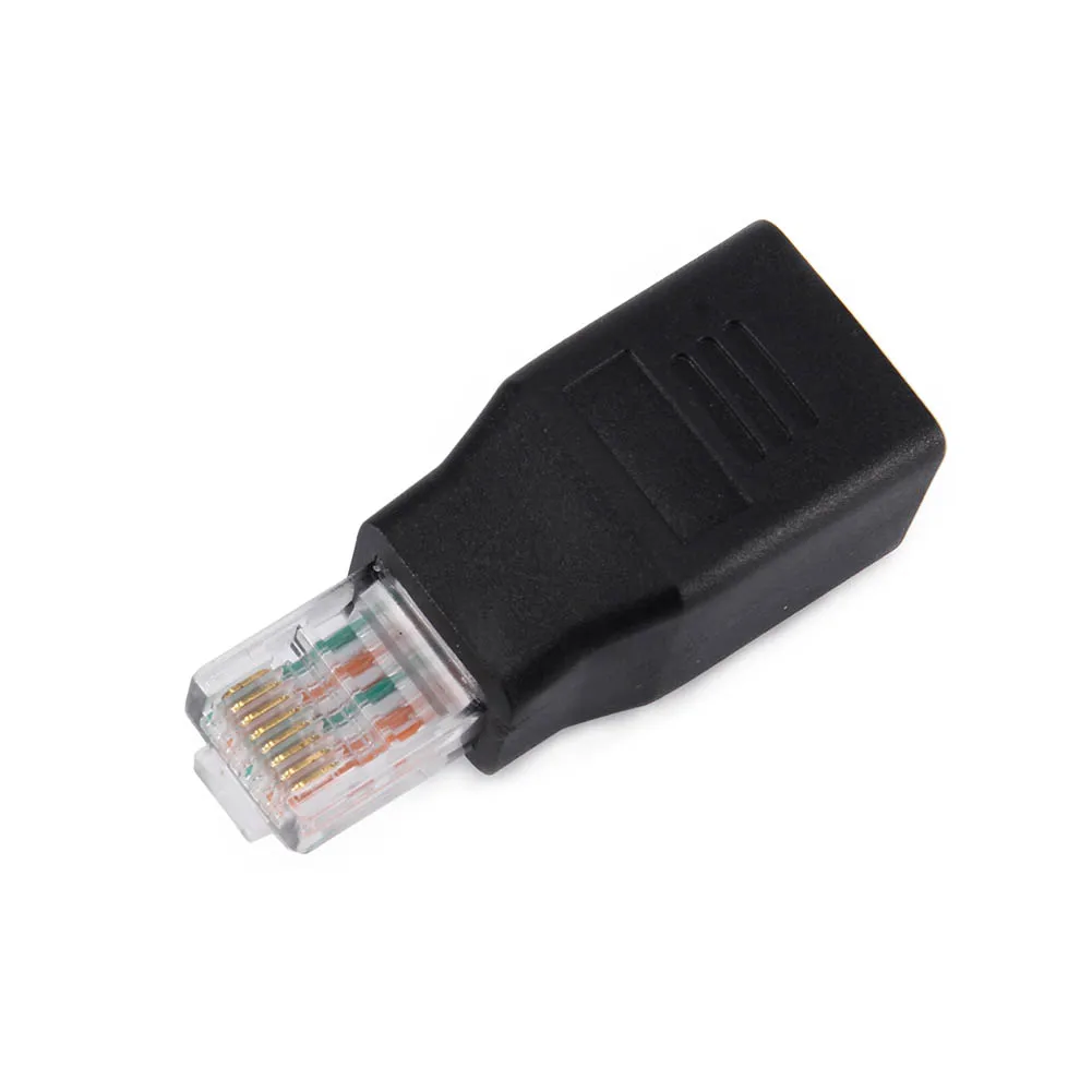RJ45 M/F переходник для кроссовера папа-мама перекрестный Ethernet кабель адаптер @ JH |
