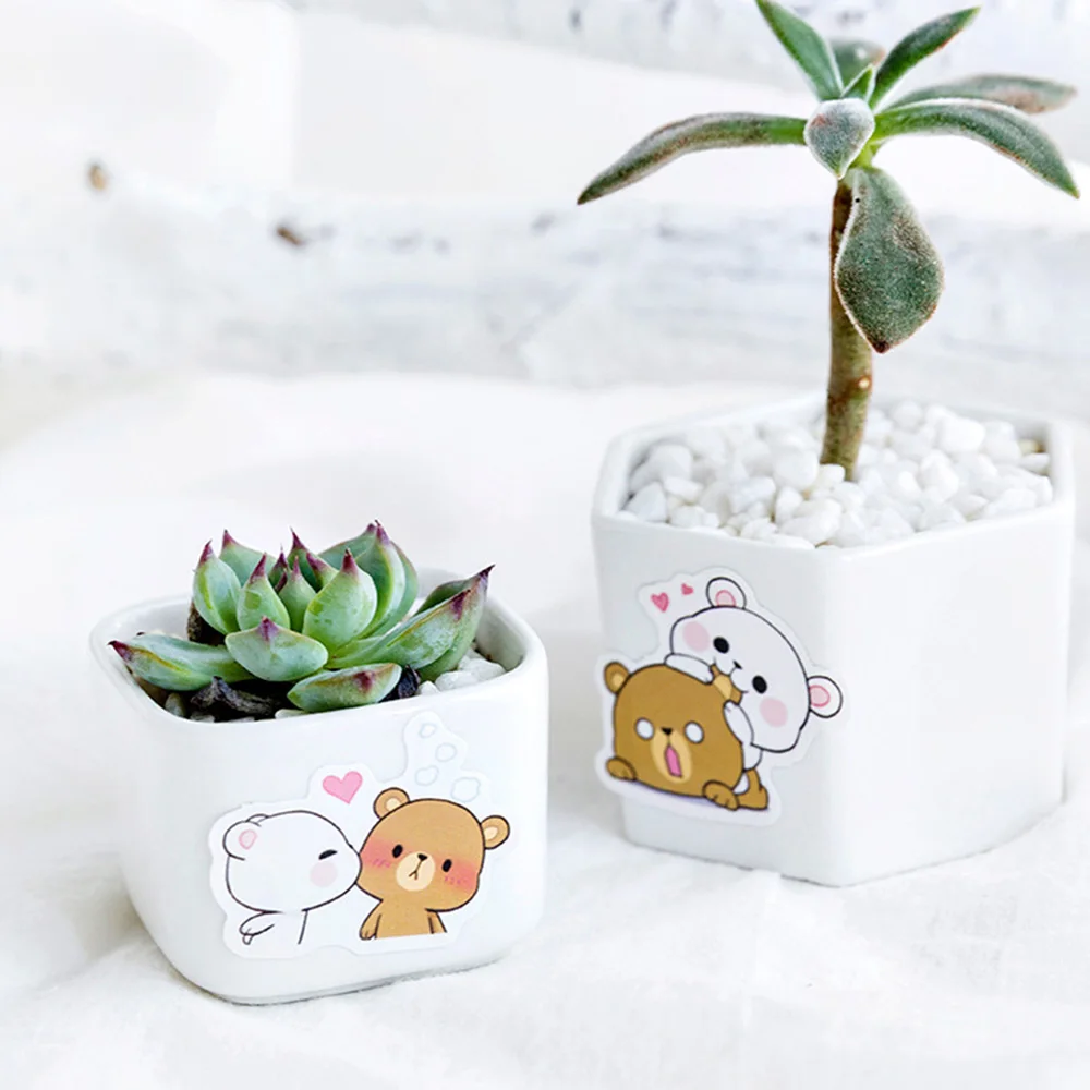 45 шт./кор. милые канцелярские наклейки DIY медведь липкая бумага Kawaii для украшения