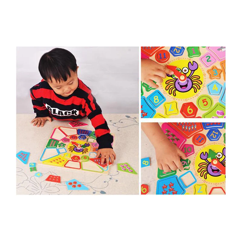 Раннее Образование Когнитивные часы деревянные дети разборки будильники