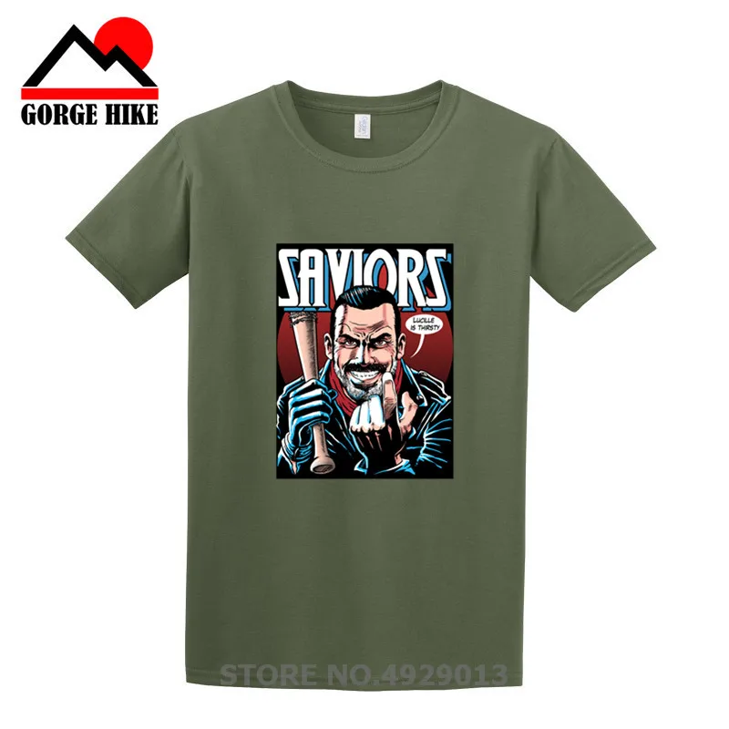 Спаситель TWD футболка с героем комикса Неган Люсиль Ходячие мертвецы мультфильма