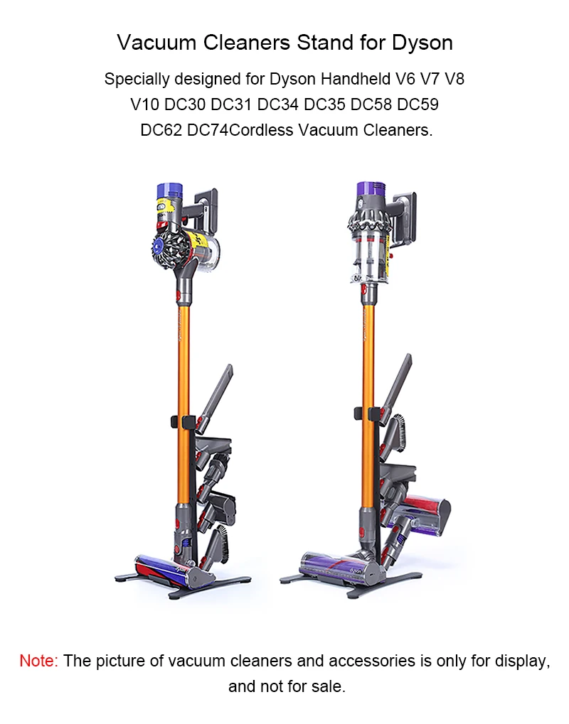 BUBM отдельно стоящая напольная подставка для Dyson ручной V6 V7 V8 V10 DC30 DC31 DC34 DC35 DC58 DC59 DC62 DC74 беспроводные Пылесосы