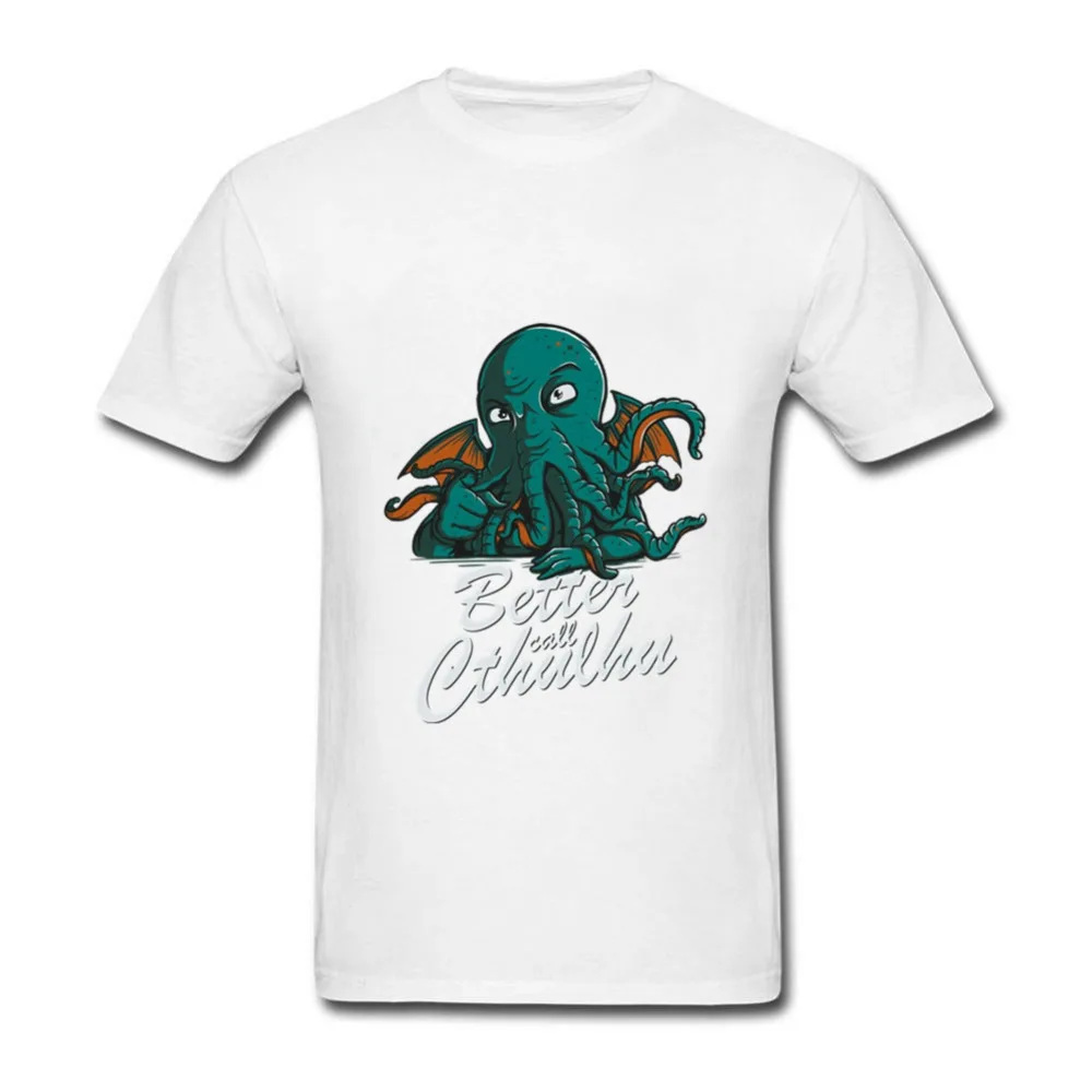 Summer Newest Men anime T Shirt Better Call Cthulhu Design T-Shirt 100%Cotton Short Sleeve Tops Tees Cool Clothes | Мужская одежда