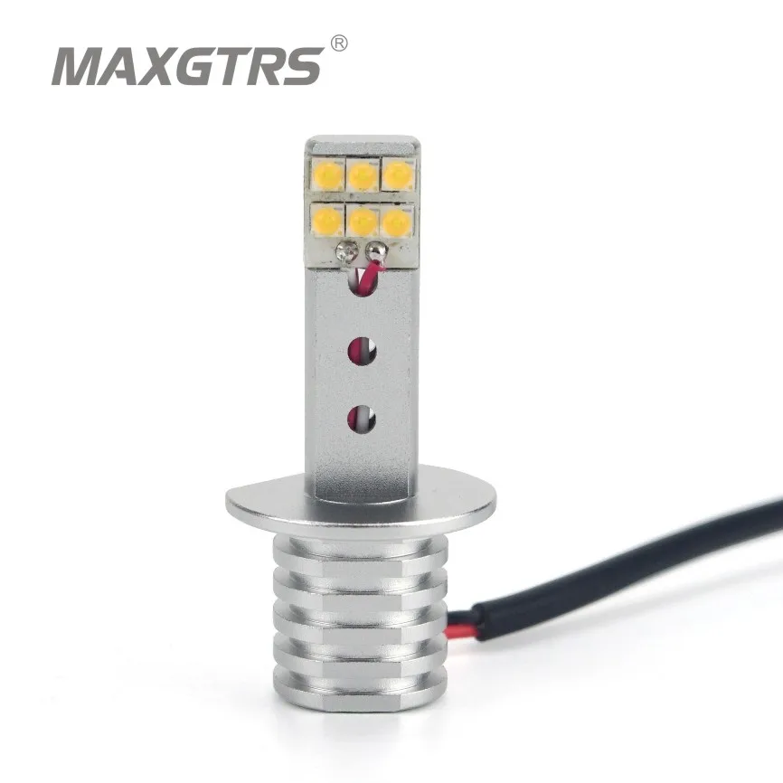 Светодиодный Суперяркий автомобильный противотуманный светильник H1 H3 2 шт. 12 SMD В