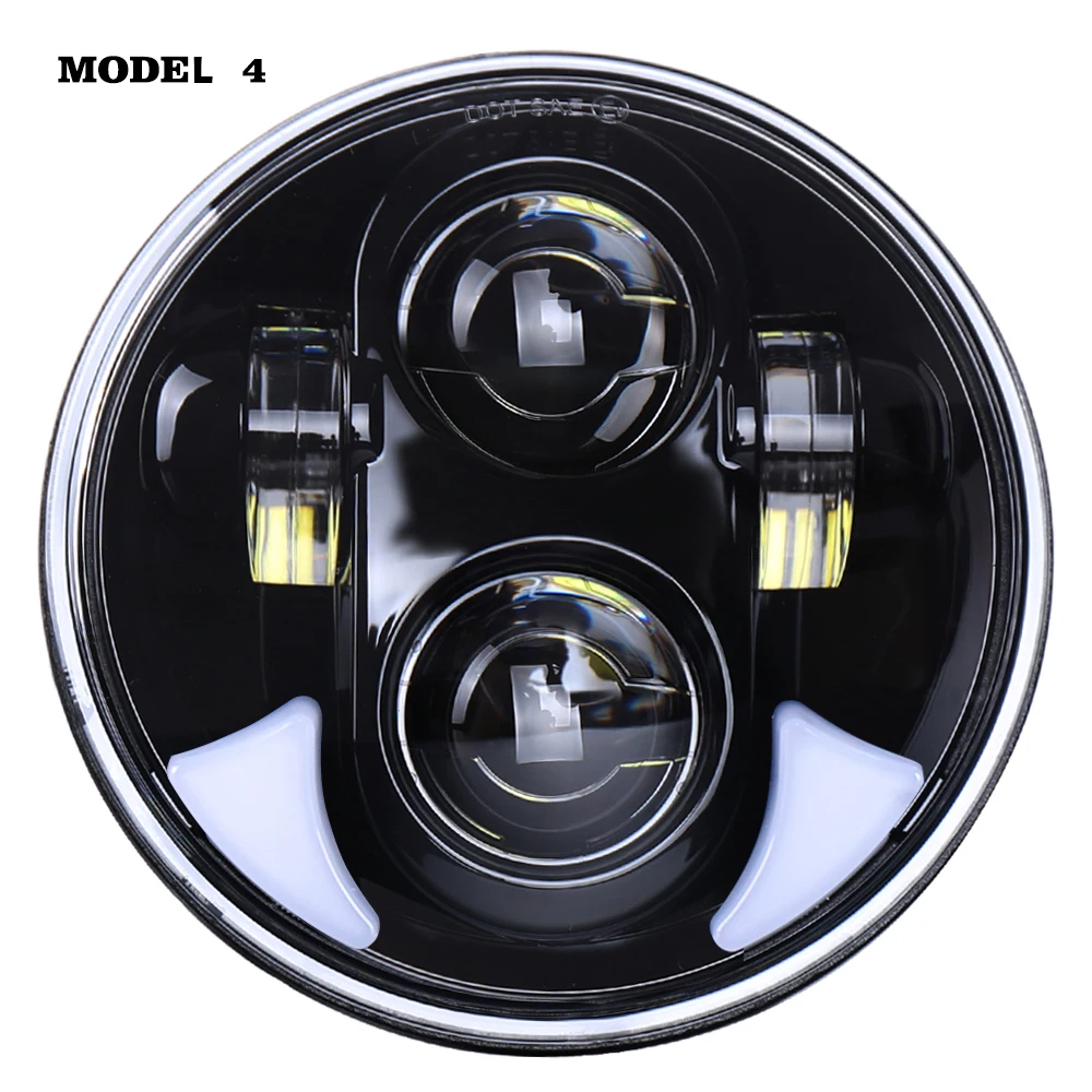 Мотоцикл 5-3/4 5,75 светодиодный налобный фонарь для Harley Davidson 883 sportster тройной, Низкий Райдер широкий скользящий светодиодный H4 налобный фонарь