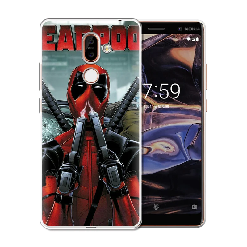 Чехол для Nokia 1 3 5 8 6 2 7 Plus 9 X6 2018 X7 X3 King cool Человек-паук Мстители Дэдпул 4 сова etui |