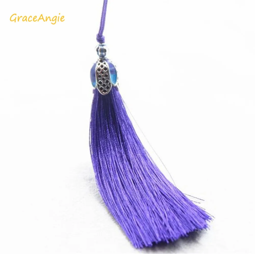GraceAngie 2 шт./лот Chinlon + подвесные Кисточки Из Сплава в виде короны 27 цветов сделай