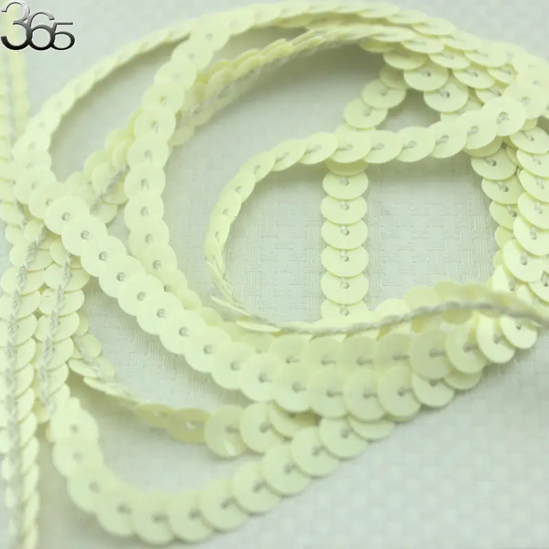 Free Shipping 6mm Flat Round Light Yellow Connect Sequin Strip Beads Wedding Decoration Accessories | Украшения и аксессуары