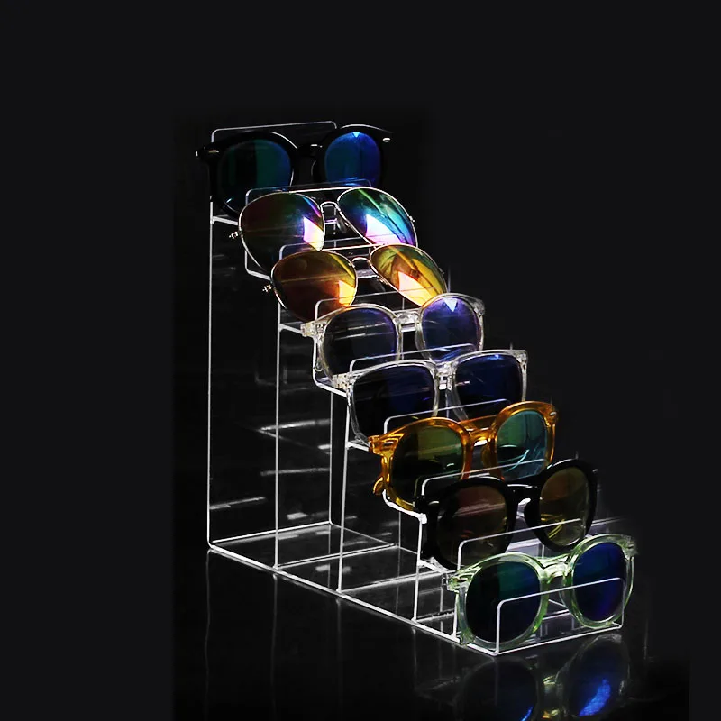 

Step Clear Acrylic Sunglasses Eyeglasses Display Stand Holder 8 Tier