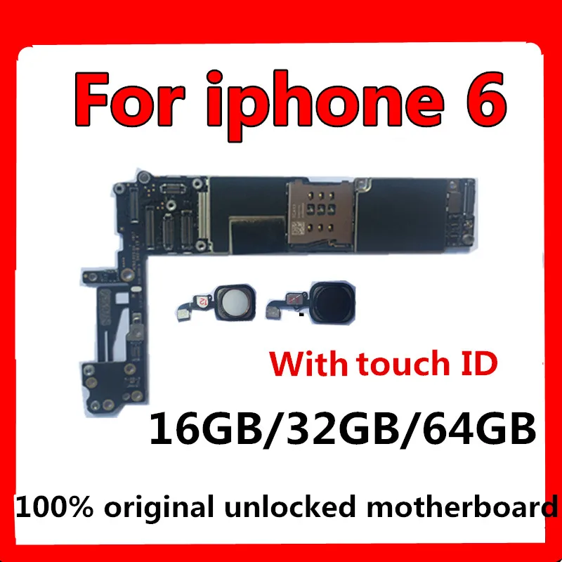 16 Гб/32 ГБ/64 ГБ Оригинальный разблокированный для iphone 6 материнская плата с