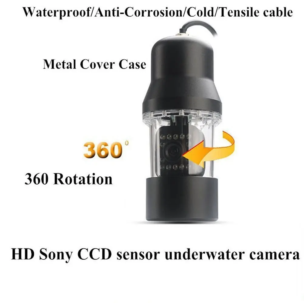 Anysun 1/3 дюймов Sony CCD подводная рыбалка Камера-360 градусов пульт дистанционного