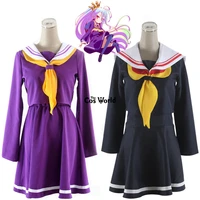 no game no life shiro sailor suit school uniform tops dress outfit anime cosplay costumes