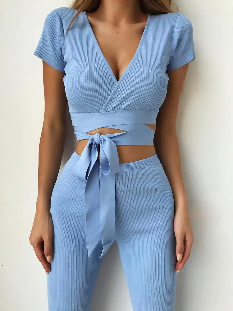 Сексуальный укороченный топ с v образным вырезом Женский Тонкий Повседневный