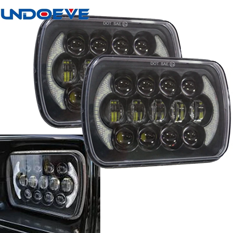 7 &quotx 5&quot дюйма 85 Вт светодиодный прямоугольная фара для Jeep Wrangler YJ Cherokee XJ Comanche MJ H6054