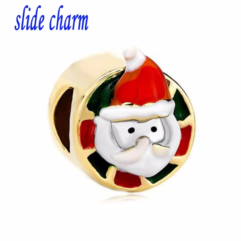 Горка очарование Новые популярные золотые ювелирные изделия Санта Клаус Шарм