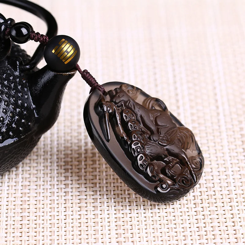 God dog crane obsidian подвеска лошадь в 2017 счастливый талисман|horse pendant|horse doghorse mascot |