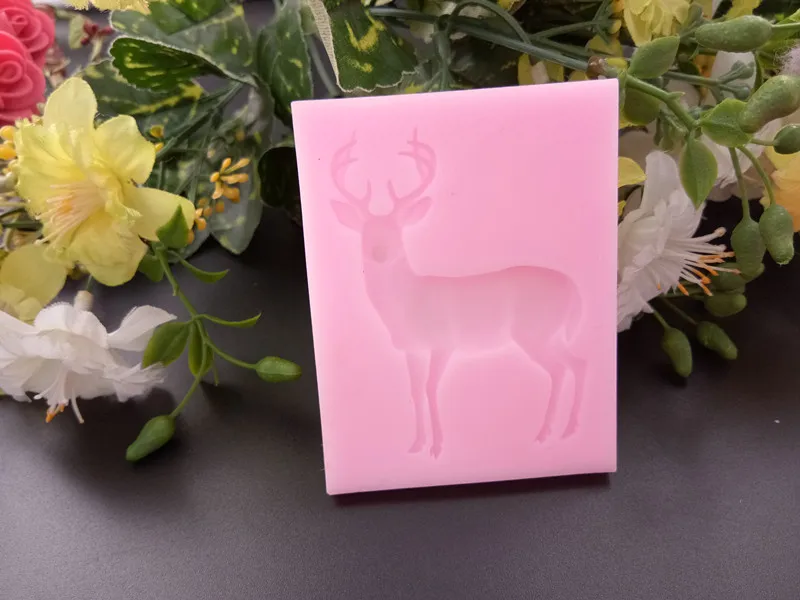 Силиконовая форма для печенья шоколада DIY Deer Рождественская форма для печенья шоколада форма для кухни пекарня, выпечка Инструменты для украшения приспособления для выпекания F610