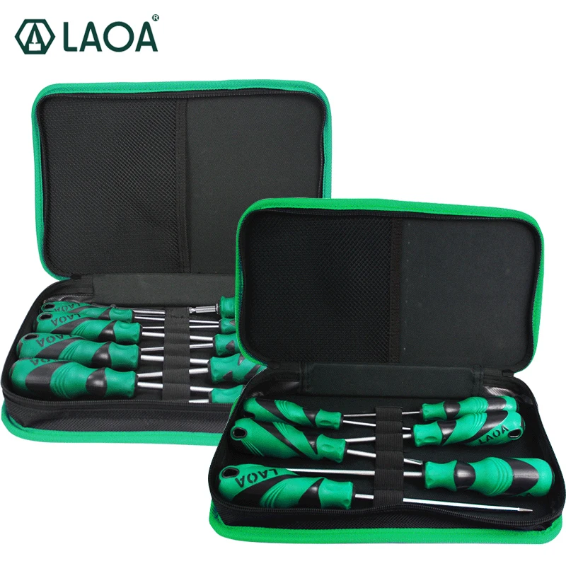 

LAOA Slotted and Phillips Screwdriver Set Multi-Bit Tools Repair Screw Driver Screwdrivers Multi Hand Tool Bag