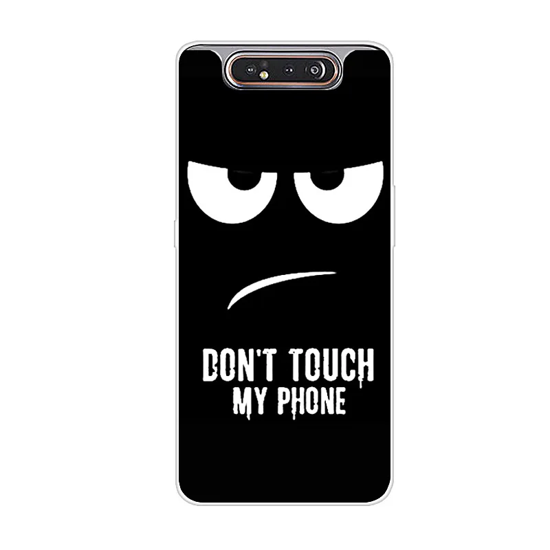 1 Для samsung A80 чехол с животным Мягкий ТПУ Прозрачный бампер чехол для samsung Galaxy A80 Силиконовая задняя крышка для телефона Capas A 80 A805 A805F - Цвет: 1